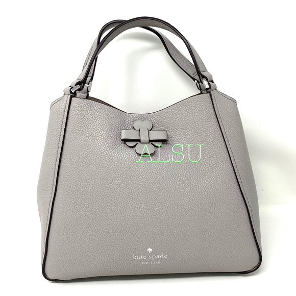 Kate♠️Spade Sm Triple Compartment Le Satchel Grey - Picture 2 of 13